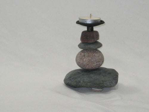 Rock Tea Candle Holder