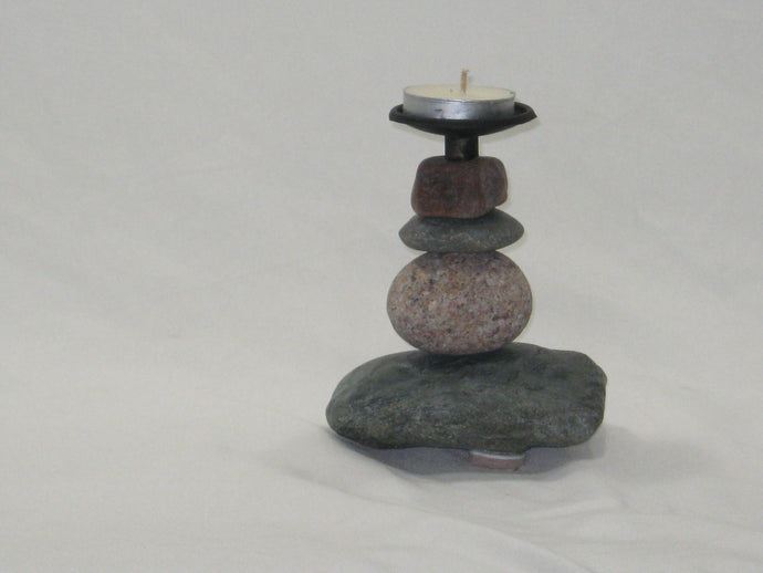 Rock Tea Candle Holder